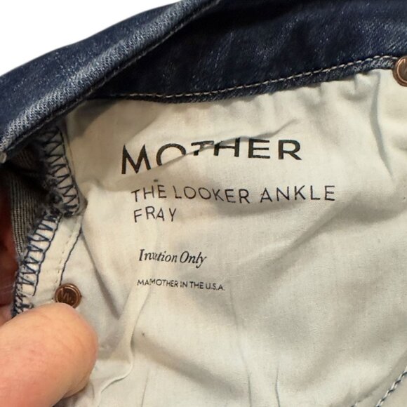 Mother The Looker Ankle Fray Jeans Size 25 Stretch Denim Invitation Only - Picture 8 of 8